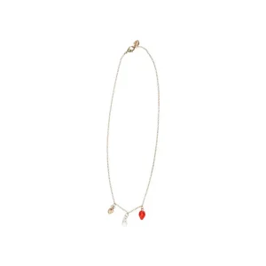 Cheap Collier Totoro Blanc Et Fraises - Mon Voisin Totoro Bijoux