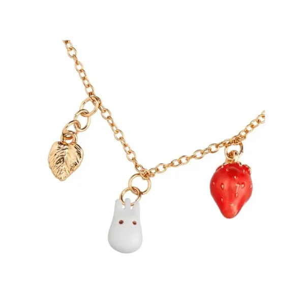Cheap Collier Totoro Blanc Et Fraises - Mon Voisin Totoro Bijoux