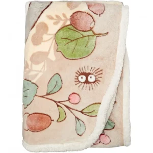 Shop Couverture Églantiers et noisettes 100x140 cm - Mon Voisin Totoro Linge De Maison