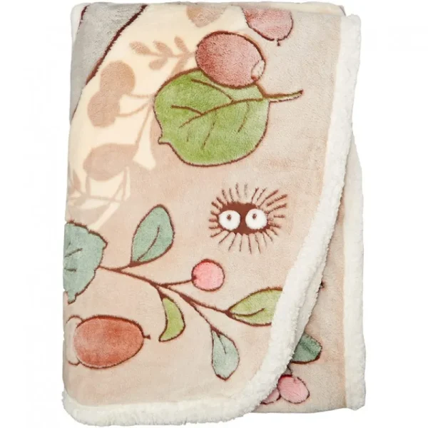 Shop Couverture Églantiers et noisettes 100x140 cm - Mon Voisin Totoro Linge De Maison