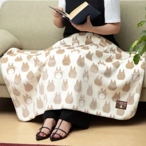 Discount Couverture moirée Totoro silhouette 70x100 cm - Mon Voisin Totoro Linge De Maison