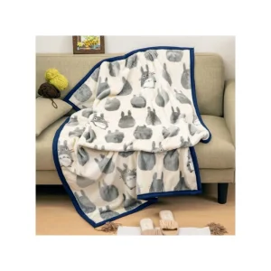 Sale Couverture Silhouette Totoro Gris 100x140 cm - Mon Voisin Totoro Linge De Maison