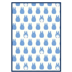 Shop Couverture Silhouette Totoro Bleu 100x140 cm - Mon Voisin Totoro Linge De Maison