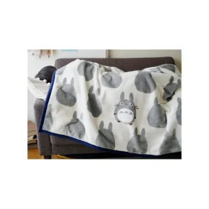 Sale Couverture Silhouette Totoro Gris 100x140 cm - Mon Voisin Totoro Linge De Maison