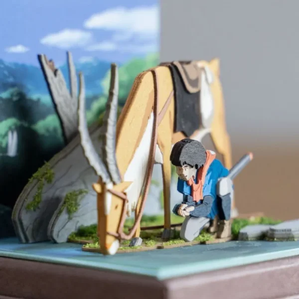 Cheap Diorama papier Ashitaka et Yakuru -Princesse Mononoké Loisirs Créatifs