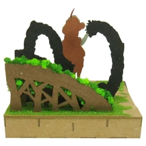 Store Diorama papier Ashitaka en forêt - Princesse Mononoké Loisirs Créatifs