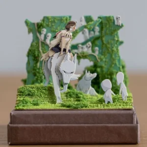 Cheap Diorama papier San, Moro et Kodama -Princesse Mononoké Loisirs Créatifs