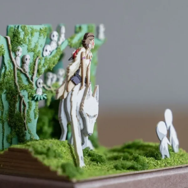 Cheap Diorama papier San, Moro et Kodama -Princesse Mononoké Loisirs Créatifs
