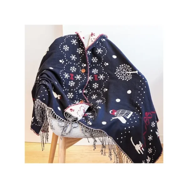 New Etole Avec Boutons Kiki La Ville Sous La Neige - Kiki la petite sorci Textile