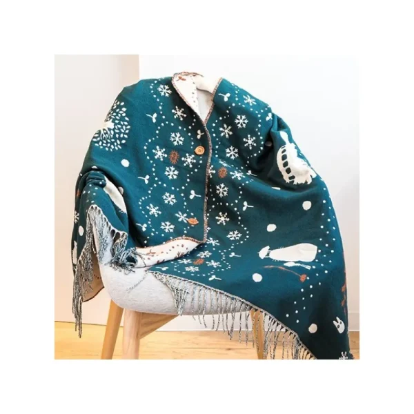 Shop Etole Avec Boutons Totoro Dans La Neige - Mon Voisin Totoro Textile
