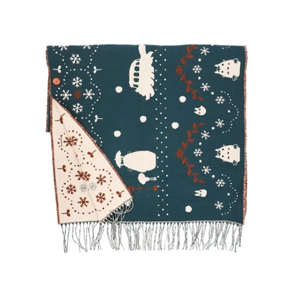 Shop Etole Avec Boutons Totoro Dans La Neige - Mon Voisin Totoro Textile