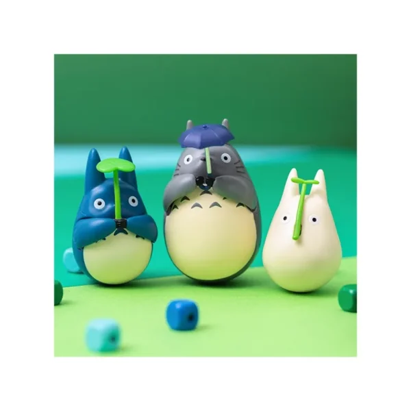 Best Sale Figurine Culbuto Totoro Blanc avec feuille - Mon Voisin Totoro Jouets