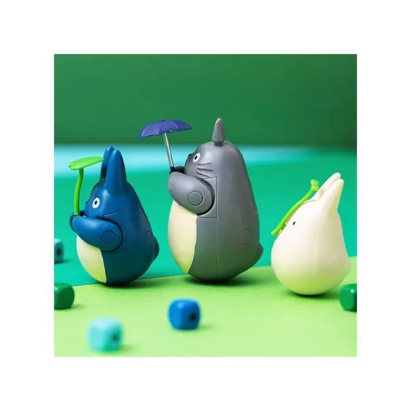 Best Sale Figurine Culbuto Totoro Blanc avec feuille - Mon Voisin Totoro Jouets