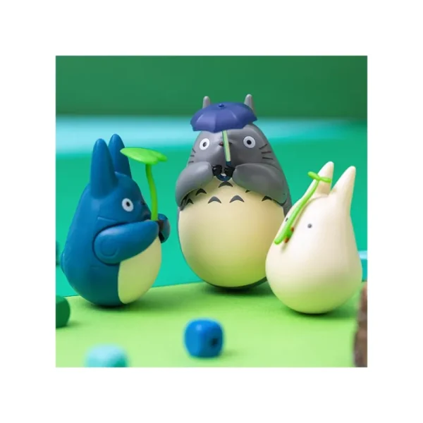 Best Sale Figurine Culbuto Totoro Blanc avec feuille - Mon Voisin Totoro Jouets