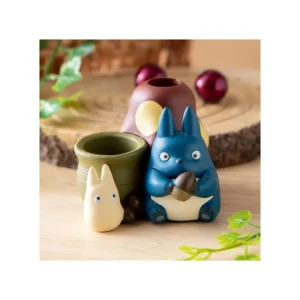Shop Figurines pot à crayon Totoro bleu & blanc - Mon Voisin Totoro Boites À Bijoux