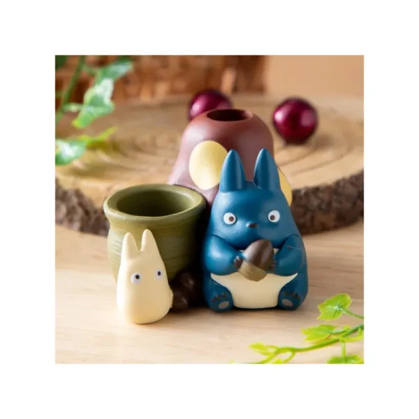 Shop Figurines pot à crayon Totoro bleu & blanc - Mon Voisin Totoro Boites À Bijoux