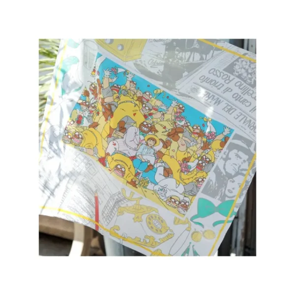 Shop Foulard Photo souvenir 53x53cm - Porco Rosso Textile