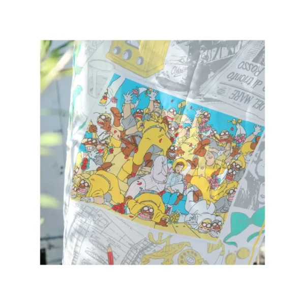 Shop Foulard Photo souvenir 53x53cm - Porco Rosso Textile