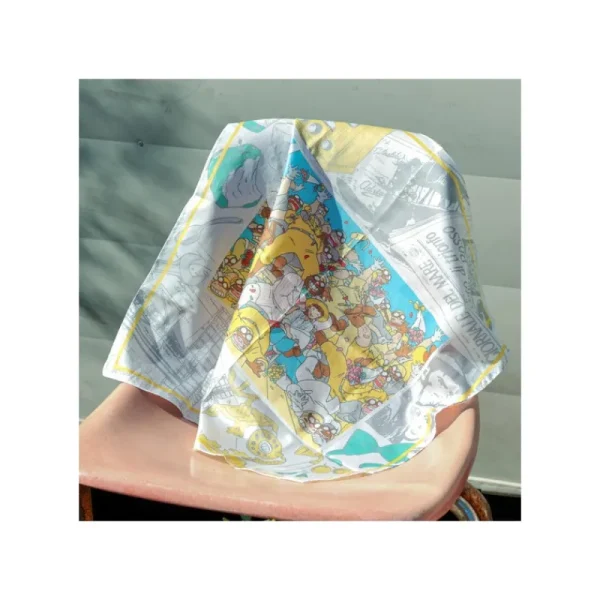 Shop Foulard Photo souvenir 53x53cm - Porco Rosso Textile