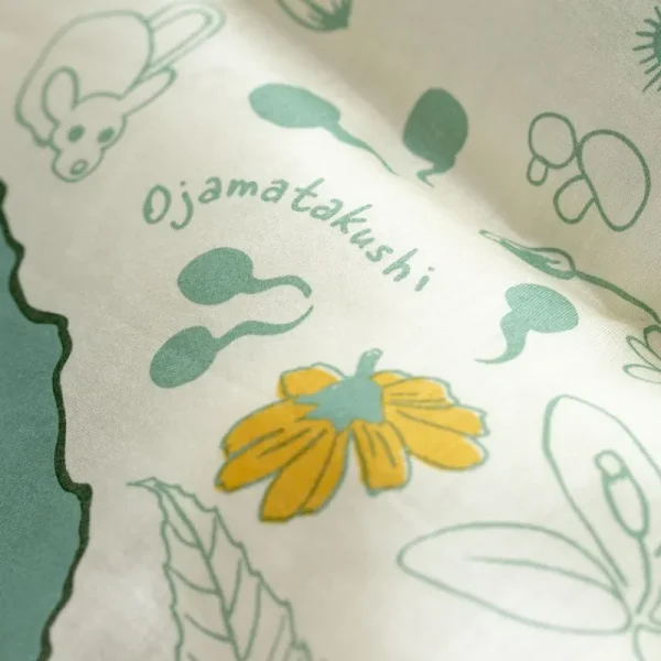 Outlet Grand mouchoir Mystérieuse rencontre 53x53 cm - Mon Voisin Totoro Textile