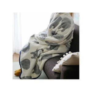 Outlet Grande couverture Silhouette Totoro Gris 200x140 cm - Mon Voisin Toto Linge De Maison