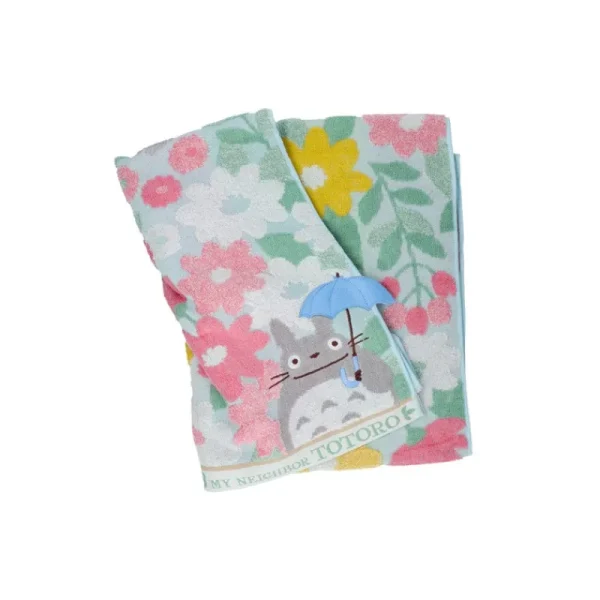Store Grande Serviette Champs de Fleurs 60x120 cm - Mon Voisin Totoro Linge De Maison