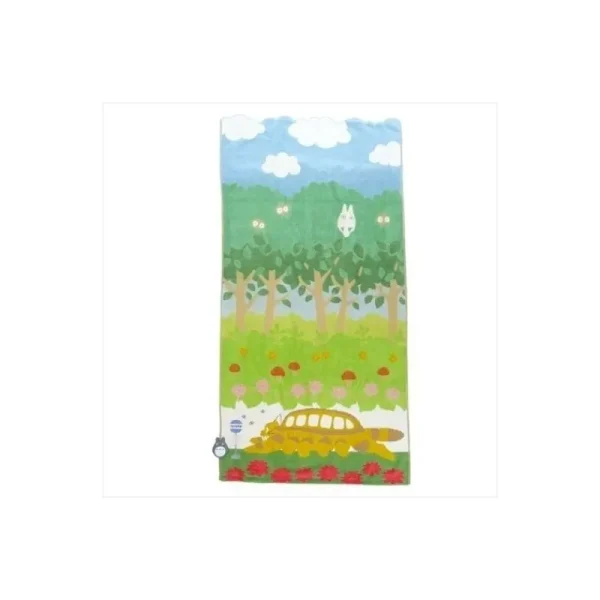 Flash Sale Grande Serviette Chatbus en Chemin 60x120 cm - Mon Voisin Totoro Linge De Maison