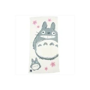 Clearance Grande Serviette Imabari Totoro Sakura 60x120 cm - Mon Voisin Totoro Linge De Maison