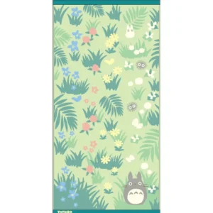 Shop Grande Serviette Totoro & Papillon 60x120 cm - Mon Voisin Totoro Linge De Maison