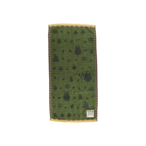 Outlet Grande serviette Vert Automne 60x120 cm - Mon Voisin Totoro Linge De Maison