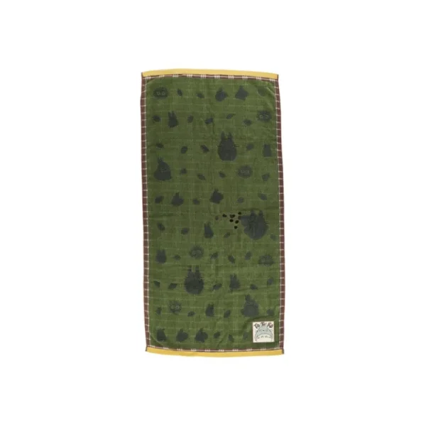 Outlet Grande serviette Vert Automne 60x120 cm - Mon Voisin Totoro Linge De Maison