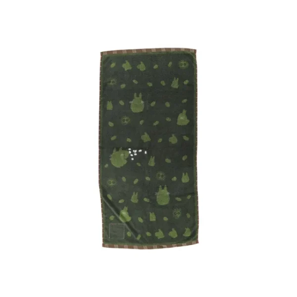 Outlet Grande serviette Vert Automne 60x120 cm - Mon Voisin Totoro Linge De Maison