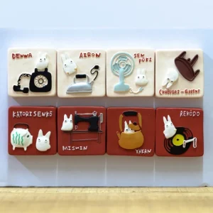 Best Sale Magnet Retro Totoro Blanc – Mon Voisin Totoro Magnets
