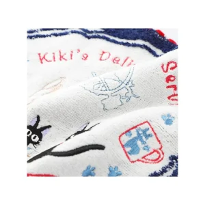 Discount Mini Serviette bleue marine à rayures 25x25 - Kiki la petite sorcière Linge De Maison