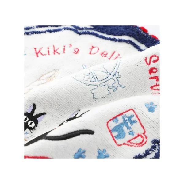 Discount Mini Serviette bleue marine à rayures 25x25 - Kiki la petite sorcière Linge De Maison