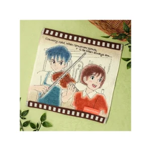Clearance Mini Serviette Cellulo Shizuku & Seiji - Si tu tends l'oreille Linge De Maison