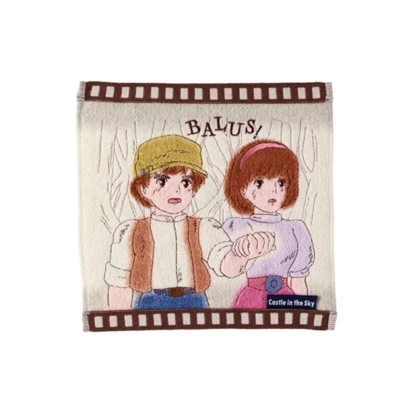 Shop Mini Serviette Cellulo Sheeta & Pazu - Le Château dans le ciel Linge De Maison