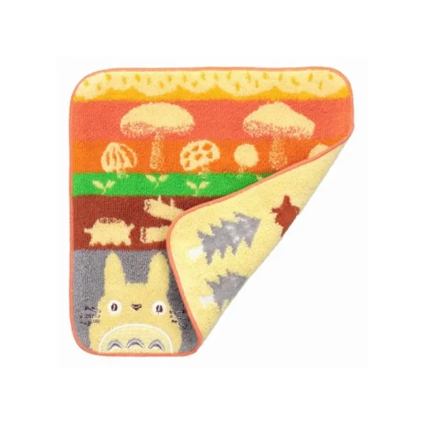 Store Mini Serviette Champignons et Bûches 25x25cm - Mon voisin Totoro Linge De Maison