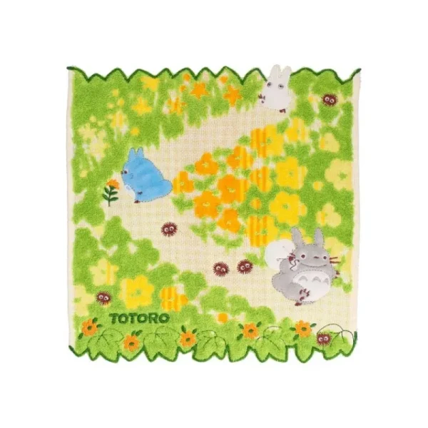 Online Mini Serviette Fleurs Jaunes 25x25 cm - Mon voisin Totoro Linge De Maison