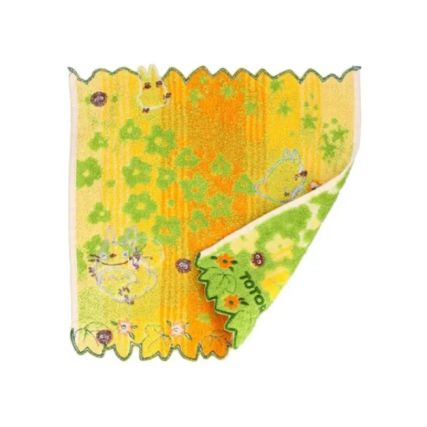 Online Mini Serviette Fleurs Jaunes 25x25 cm - Mon voisin Totoro Linge De Maison