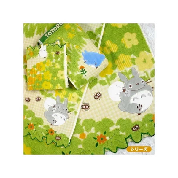 Online Mini Serviette Fleurs Jaunes 25x25 cm - Mon voisin Totoro Linge De Maison