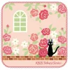 Discount Mini Serviette Jardin de Roses 25 x 25 cm - Kiki La Petite Sorcière Linge De Maison