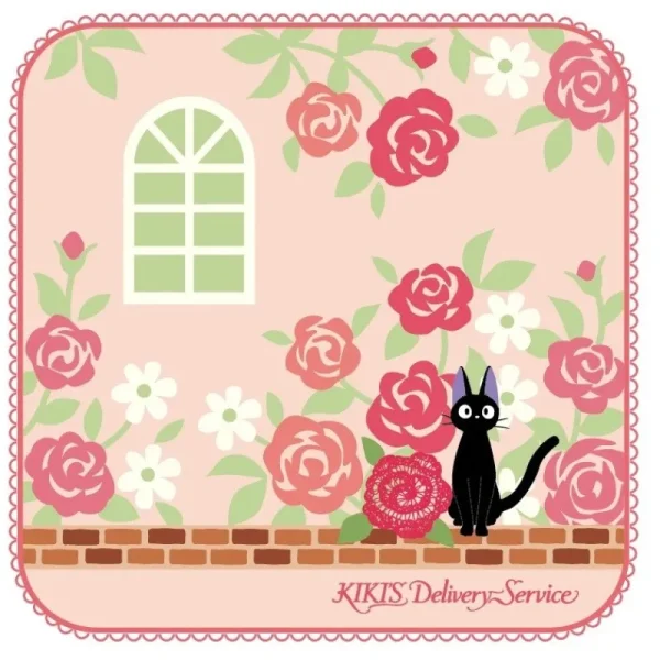 Discount Mini Serviette Jardin de Roses 25 x 25 cm - Kiki La Petite Sorcière Linge De Maison