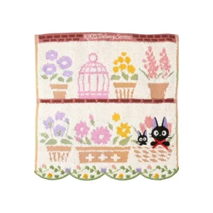 Best Sale Mini Serviette Jiji et ses fleurs préférées 25x25 - Kiki la petite so Linge De Maison
