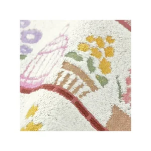 Best Sale Mini Serviette Jiji et ses fleurs préférées 25x25 - Kiki la petite so Linge De Maison
