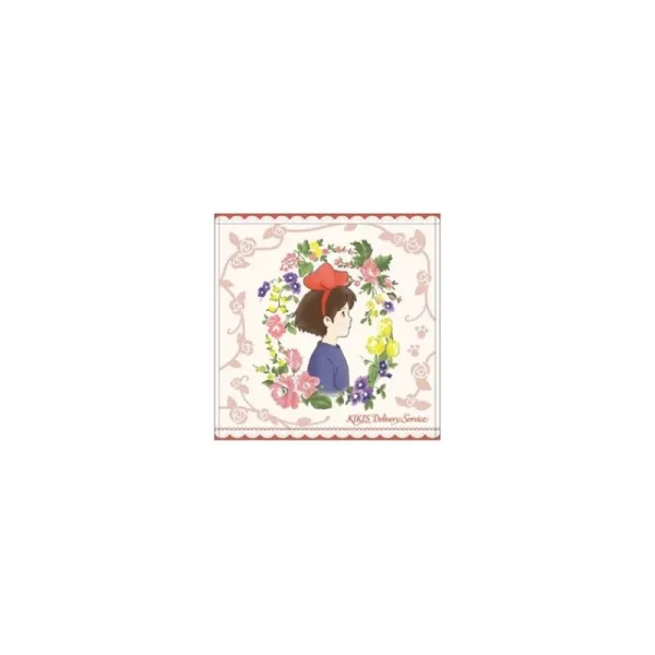 Shop Mini Serviette Portrait Kiki 25x25 cm - Kiki la petite sorcière Linge De Maison