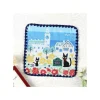 Fashion Mini Serviette Rues de Paris 25x25 cm - Kiki la petite sorcière Linge De Maison