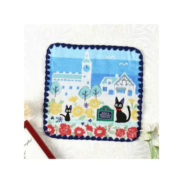 Fashion Mini Serviette Rues de Paris 25x25 cm - Kiki la petite sorcière Linge De Maison