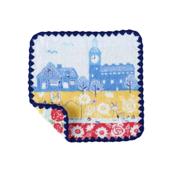 Fashion Mini Serviette Rues de Paris 25x25 cm - Kiki la petite sorcière Linge De Maison