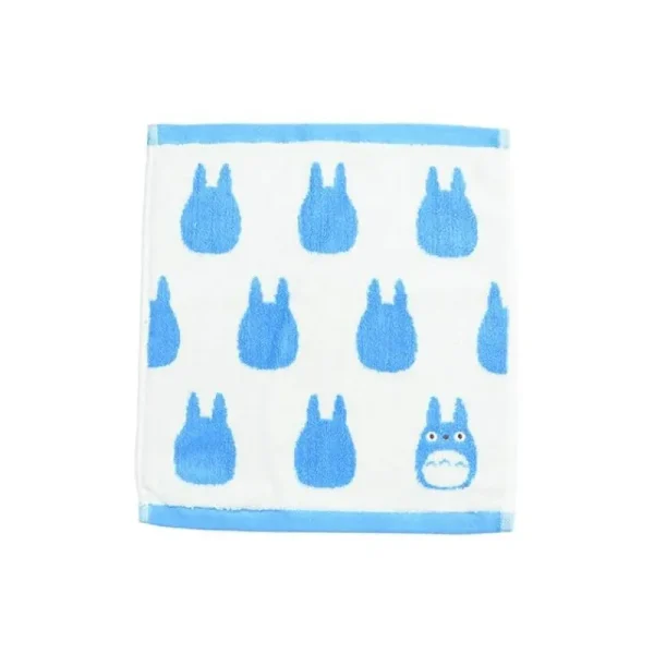 New Mini Serviette Silhouette Totoro Bleu 33x36 cm - Mon Voisin Totoro Linge De Maison